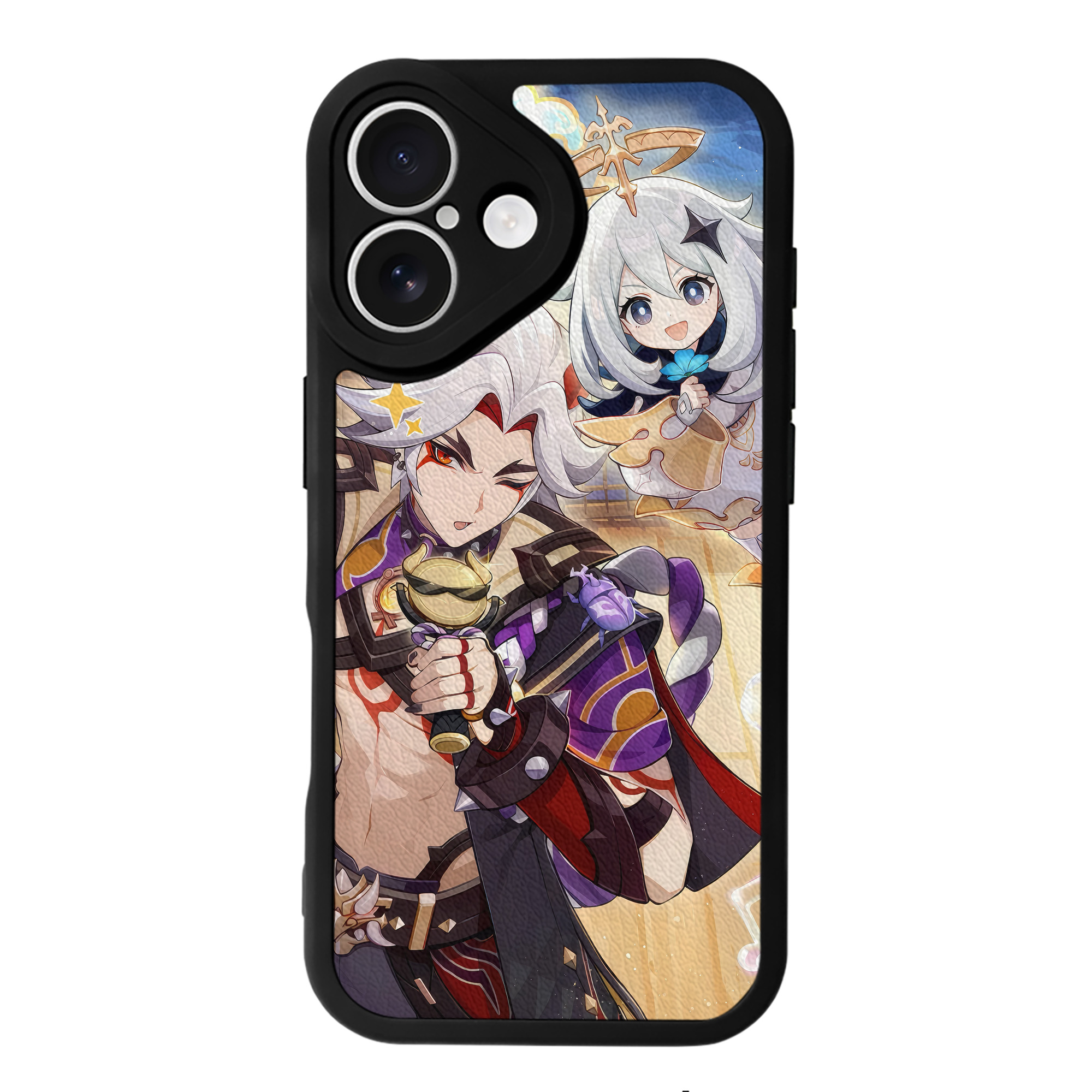げんし神 genshin 【iPhone 16シリーズ対応】シリコンスマホケース（レザー調） 材質：シリコン